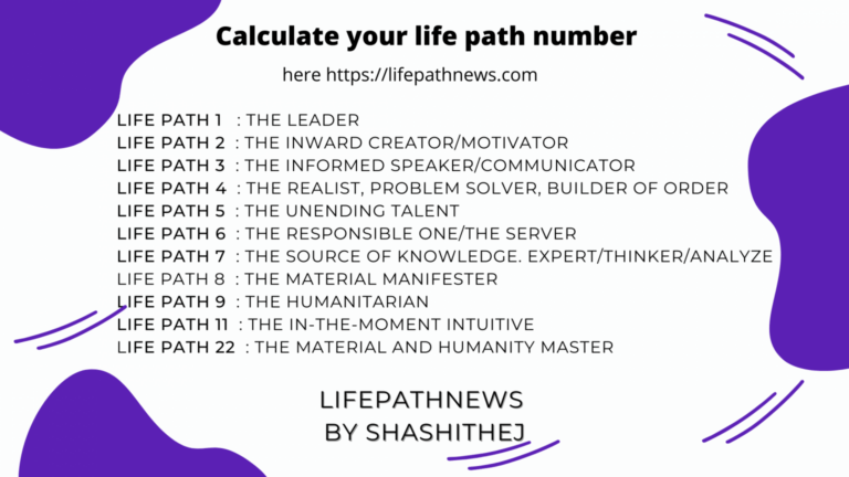 Life Path Number Calculator – FREE 🎁 Numerology Calculator